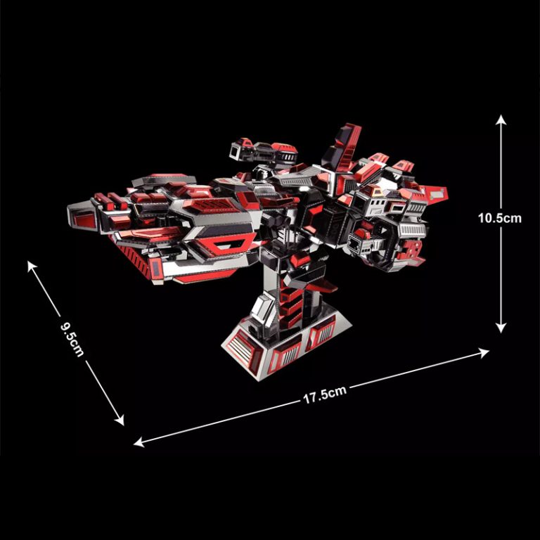 Mircro Model Kits Microworld Flaming Spaceship 3D Metal Model Kits DIY Assemble Puzzle ...