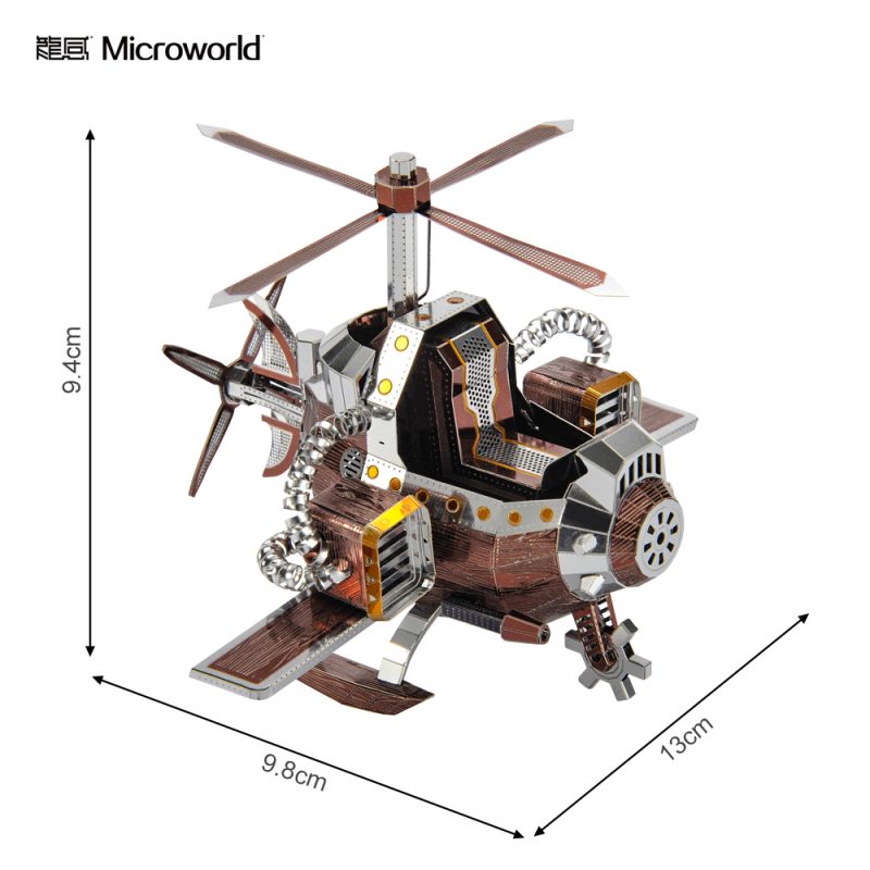 Mircro Model Kits Microworld Field Rescue Aircraft F010 3D Metal Model Kits DIY Assemble ...